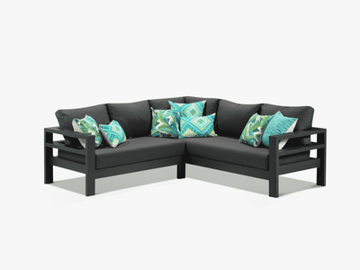 Aspen Modular | Outdoor Lounge Setting in Charcoal / Sooty / 5 Seater / Without Coffee Table_1