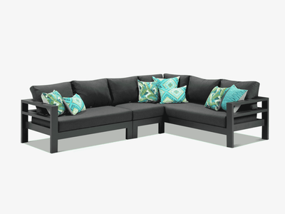 Aspen Modular | Outdoor Lounge Setting in Charcoal / Sooty / 6 Seater / Without Coffee Table_1