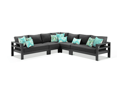 Aspen Modular | Outdoor Lounge Setting in Charcoal / Sooty / 7 Seater / Without Coffee Table_1