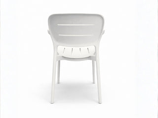 Heath Outdoor Dining Chair in White 9