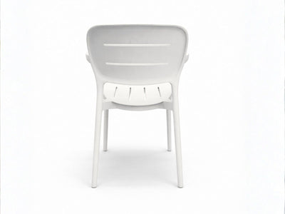 Heath Outdoor Dining Chair in White 9