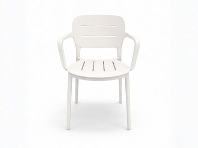 Heath Outdoor Dining Chair in White