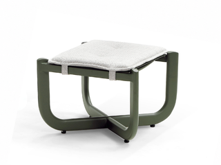 Moon Outdoor Hanging Chair Footsool in Olive