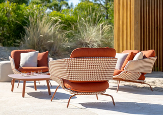 Phil Sofa Set | Outdoor Lounge Setting in Rust / Urban Glow / Play Saffran 5