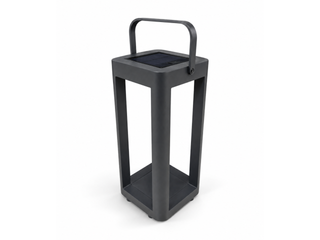Solar Outdoor Lantern in Charcoal / 41cm