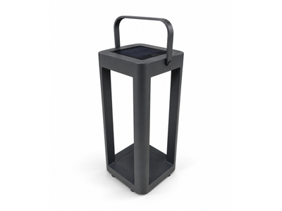 Solar Outdoor Lantern in Charcoal / 41cm
