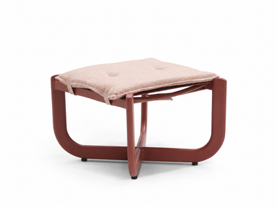 Moon Outdoor Hanging Chair Footsool in Rust 1
