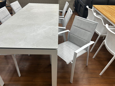 SUNSHINE COAST FLOORSTOCK SALE - Forli Extension Table & Toledo Chairs | Outdoor Dining Setting 1