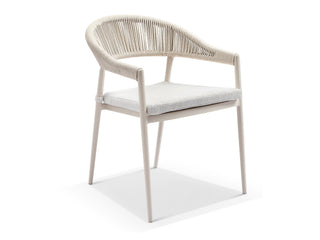 Nivala Outdoor Dining Chair in Dune / Lavazza / Vanilla