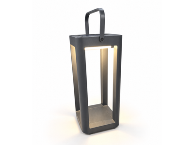 Solar Outdoor Lantern in Charcoal / 41cm 1