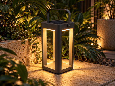 Solar Outdoor Lantern in Charcoal / 41cm 3