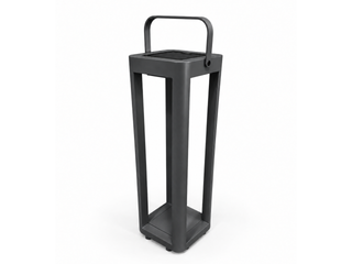 Solar Outdoor Lantern in Charcoal / 55cm