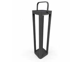 Solar Outdoor Lantern in Charcoal / 70cm