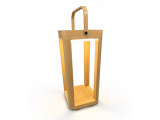 Solar Outdoor Lantern in Timber Look / 41cm 1