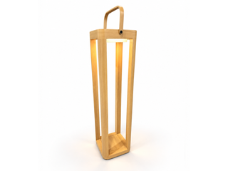 Solar Outdoor Lantern in Timber Look / 70cm 1