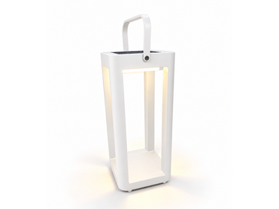 Solar Outdoor Lantern in White / 41cm 1