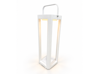 Solar Outdoor Lantern in White / 55cm 1