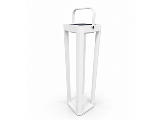 Solar Outdoor Lantern in White / 70cm