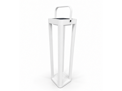 Solar Outdoor Lantern in White / 70cm