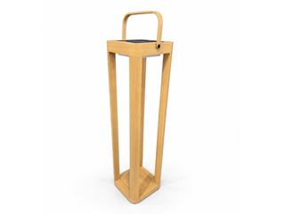 Solar Outdoor Lantern in Timber Look / 70cm