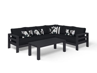 Aspen Modular | Outdoor Lounge Setting in Charcoal / Sooty / 6 Seater / Adele 140x63cm_1