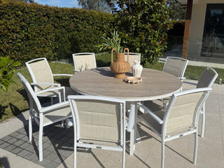 PERTH ONLY SALE -Adele Round Ceramic Table with Verde Chairs 9pc Outdoor Dining Setting_1