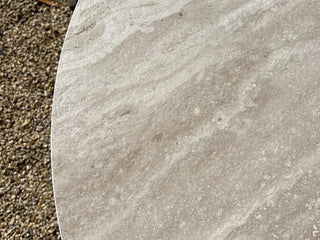 Adele Ceramic Outdoor Coffee Table in White / Travertino / 140x74cm 1
