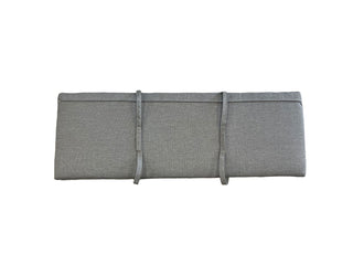 Adele Outdoor Bench Cushion in Slate / 120x42cm - back view.