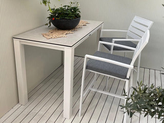 Adele Ceramic Bar Table with Twain Bar Chairs - 5pc Outdoor Bar Setting_3