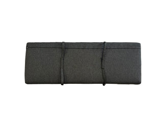 Adele Outdoor Bench Cushion in Coal / 140x42cm - back view.