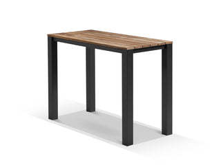 Adele Teak Outdoor Bar Table in Charcoal / 140x63cm