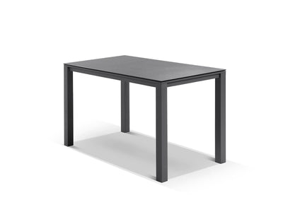 Adele Ceramic Table & Verde Chairs | Outdoor Bar Setting in Charcoal / Dark Grey / Black / 5pc 165x95cm_2