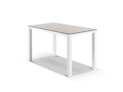 Adele Ceramic Table & Nivala Chairs | Outdoor Bar Setting in White / Light Grey / Frost Grey / 5pc 165x95cm_3