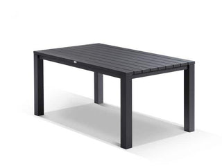 Adele Table & Nivala Chairs | Outdoor Dining Setting in Charcoal / Black / 7pc 165cm_2