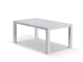 Adele Outdoor Dining Table in White / 165x95cm