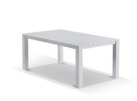 Adele Table & Nivala Chairs | Outdoor Dining Setting in White / Frost Grey / 7pc 165cm_4