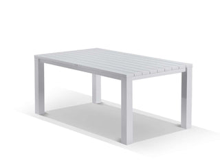 Adele Table & Bailey Chairs | Outdoor Dining Setting in White / 7pc 165cm_3