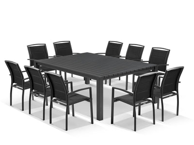 PERTH ONLY SALE- Adele Table with Verde Chairs 11pc Outdoor Dining Setting_1