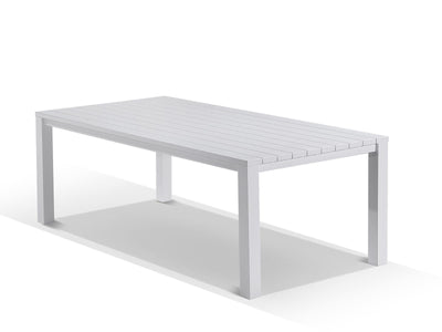 Adele Table & Verde Chairs | Outdoor Dining Setting in White / 9pc 220cm_2