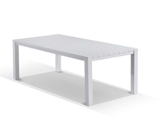 Adele Table & Bailey Chairs | Outdoor Dining Setting in White / 9pc 220cm_5