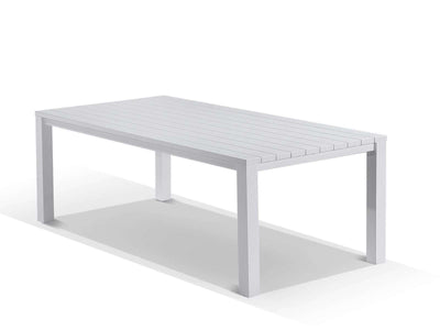 Adele Table & Bailey Chairs | Outdoor Dining Setting in White / 9pc 220cm_5