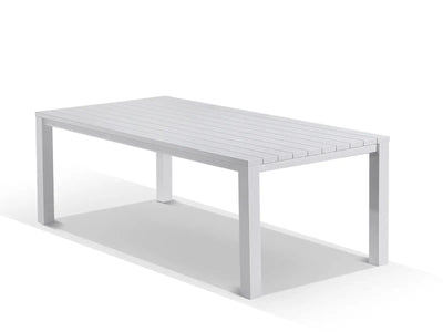 Adele Table & Bali Chairs | Outdoor Dining Setting in White / 9pc 220cm_7