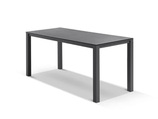 Adele Ceramic Outdoor Bar Table in Charcoal / Dark Grey / 220x95cm.