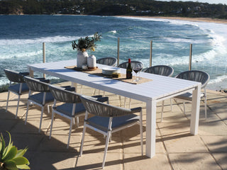 Adele Outdoor Dining Table in White / 280x115cm 1