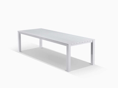 Adele Table & Nivala Chairs | Outdoor Dining Setting in White / Frost Grey / 11pc 280cm_2