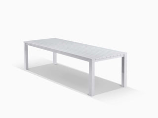 Adele Table & Bailey Chairs | Outdoor Dining Setting in White / 11pc 280cm_5