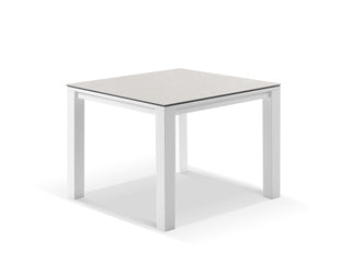 Adele Ceramic Table & Nivala Chairs | Outdoor Dining Setting in White / Light Grey / Frost Grey / 5pc 95cm_4
