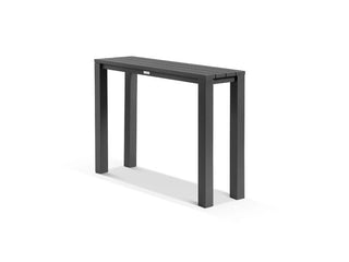 Adele Table & Nivala Chairs | Outdoor Balcony Bar Setting in Charcoal / Black / 3pc 140x42cm_3