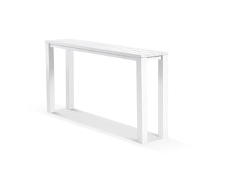 Adele Table & Verde Chairs | Outdoor Balcony Bar Setting in White / Light Grey / 4pc 210x42cm_4