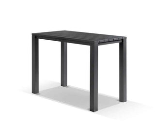 Adele Table & Verde Chairs | Outdoor Balcony Bar Setting in Charcoal / Black / 3pc 140x63cm_6